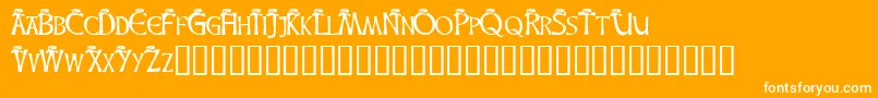 Шрифт LeprechaunHats – белые шрифты на оранжевом фоне