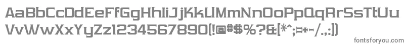 フォントVibrocebVibrocen3 – 白い背景に灰色の文字