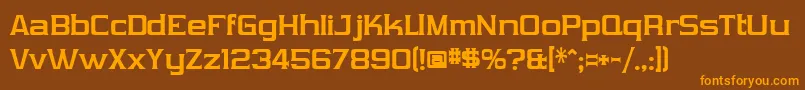 VibrocebVibrocen3 Font – Orange Fonts on Brown Background