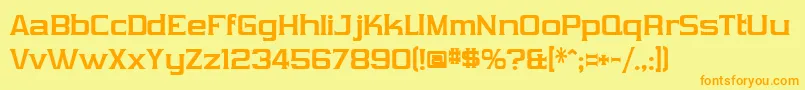 VibrocebVibrocen3 Font – Orange Fonts on Yellow Background