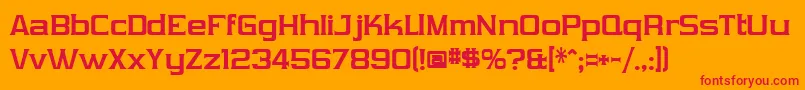 VibrocebVibrocen3 Font – Red Fonts on Orange Background