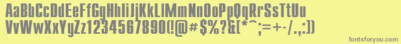 Шрифт Compact7 – серые шрифты на жёлтом фоне