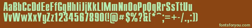More about Compact7 Font Compact7 Font – Green Fonts on Brown Background