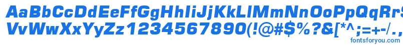 Шрифт Square721BlkItalic – синие шрифты