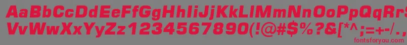 Square721BlkItalic Font – Red Fonts on Gray Background