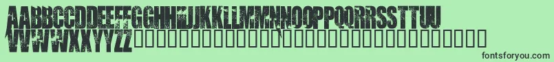 Abandon Font – Black Fonts on Green Background