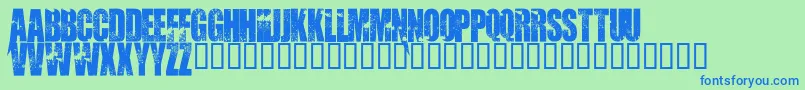 Abandon Font – Blue Fonts on Green Background