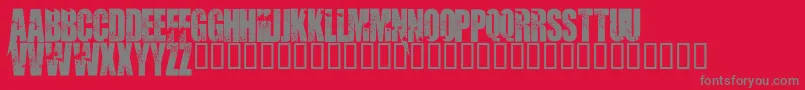 Abandon Font – Gray Fonts on Red Background