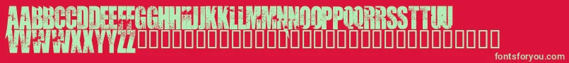 Abandon Font – Green Fonts on Red Background