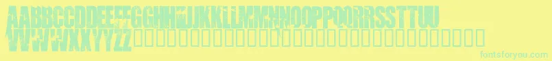 More about Abandon Font Abandon Font – Green Fonts on Yellow Background