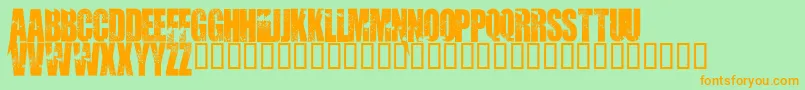 Abandon Font – Orange Fonts on Green Background