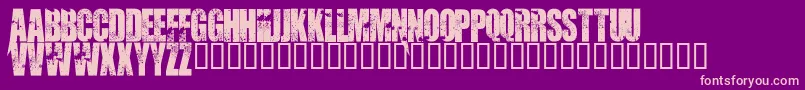 Abandon Font – Pink Fonts on Purple Background