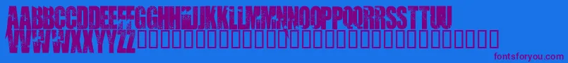 Weitere Informationen zur Abandon-Schriftart Abandon-Schriftart – Violette Schriften auf blauem Hintergrund