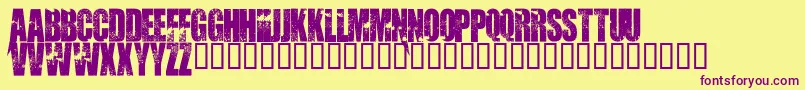 Abandon Font – Purple Fonts on Yellow Background