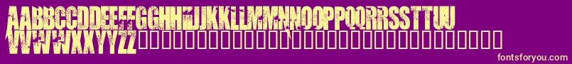 Abandon Font – Yellow Fonts on Purple Background