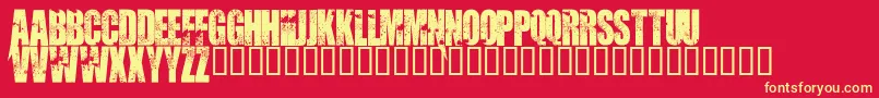 More about Abandon Font Abandon Font – Yellow Fonts on Red Background