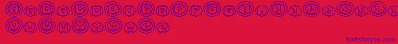 LubricantSmell Font – Purple Fonts on Red Background