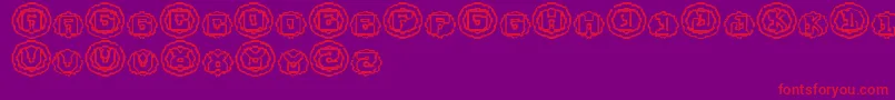 LubricantSmell Font – Red Fonts on Purple Background