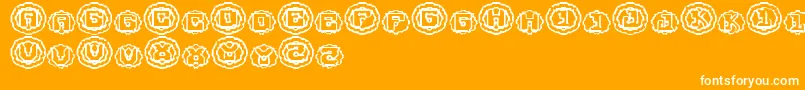 LubricantSmell Font – White Fonts on Orange Background