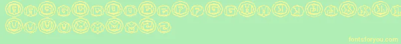 LubricantSmell Font – Yellow Fonts on Green Background