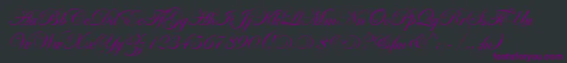 EseninScriptTwo Font – Purple Fonts on Black Background