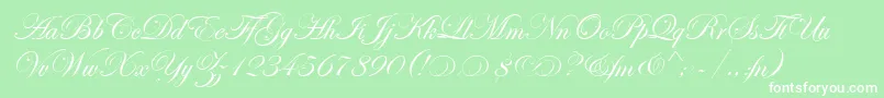 EseninScriptTwo Font – White Fonts on Green Background