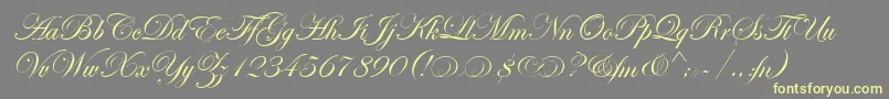 EseninScriptTwo-Schriftart – Gelbe Schriften auf grauem Hintergrund