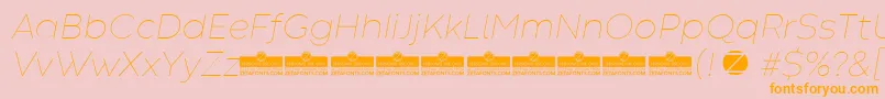 CodecWarmThinItalicTrial Font – Orange Fonts on Pink Background