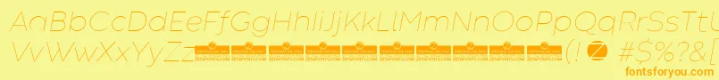 CodecWarmThinItalicTrial Font – Orange Fonts on Yellow Background