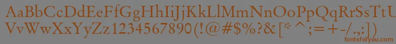 OriginalGaramondBt Font – Brown Fonts on Gray Background