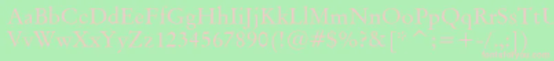 OriginalGaramondBt Font – Pink Fonts on Green Background