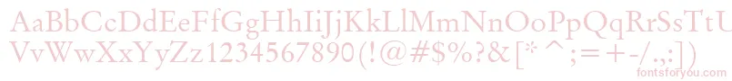 OriginalGaramondBt Font – Pink Fonts on White Background