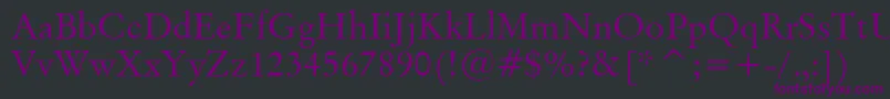 OriginalGaramondBt Font – Purple Fonts on Black Background