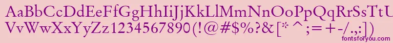 OriginalGaramondBt Font – Purple Fonts on Pink Background