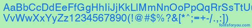 VantaMedium Font – Blue Fonts on Green Background