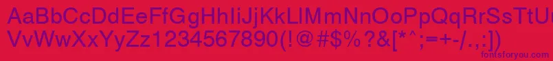 VantaMedium Font – Purple Fonts on Red Background