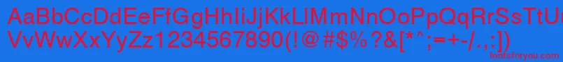 VantaMedium Font – Red Fonts on Blue Background