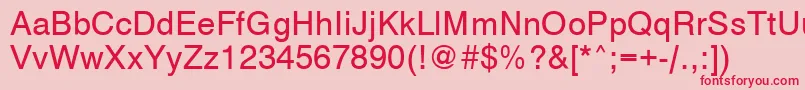 VantaMedium Font – Red Fonts on Pink Background