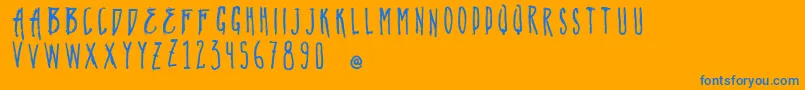 VtksNatural Font – Blue Fonts on Orange Background