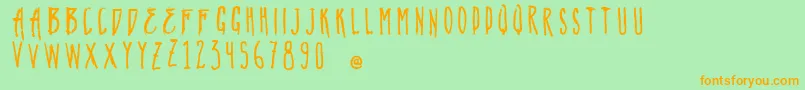 VtksNatural Font – Orange Fonts on Green Background