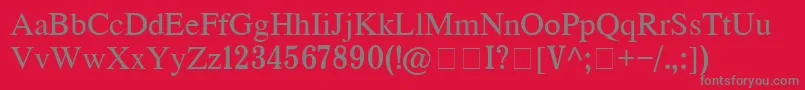 Ch122 Font – Gray Fonts on Red Background
