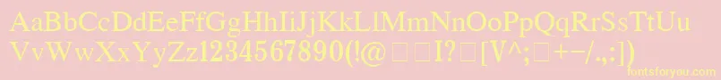 Ch122 Font – Yellow Fonts on Pink Background