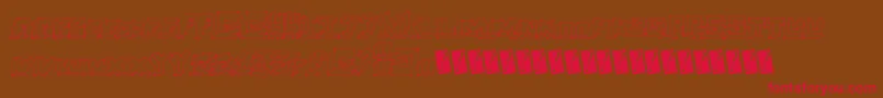 Childsperspective Font – Red Fonts on Brown Background