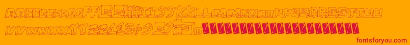 Childsperspective Font – Red Fonts on Orange Background