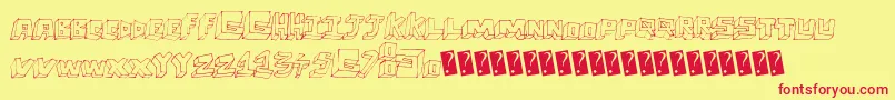 Childsperspective Font – Red Fonts on Yellow Background