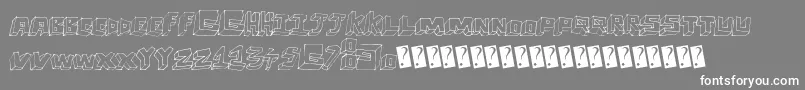 フォントChildsperspective – 灰色の背景に白い文字