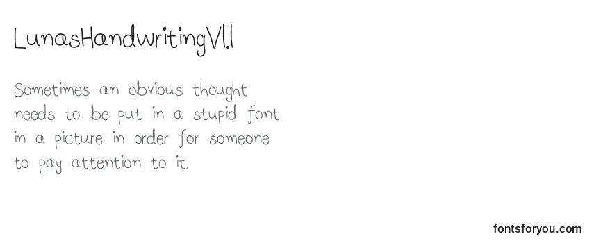 LunasHandwritingV1.1 Font