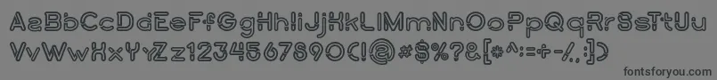 Montanaboldline-Schriftart – Schwarze Schriften auf grauem Hintergrund
