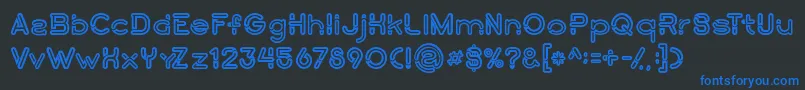 Montanaboldline Font – Blue Fonts on Black Background