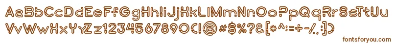 Montanaboldline-fontti – ruskeat fontit valkoisella taustalla